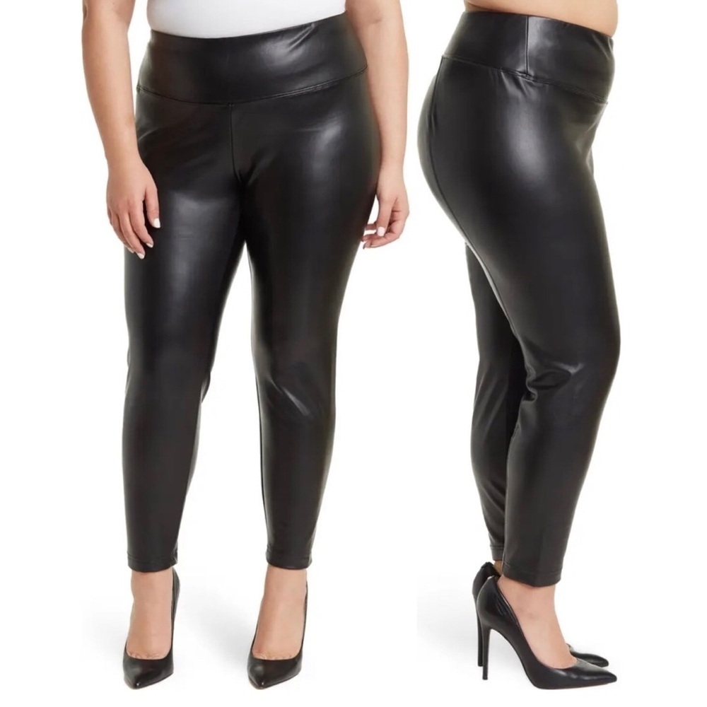 Size‎ 2X ModCloth Black Faux Leather Leggings